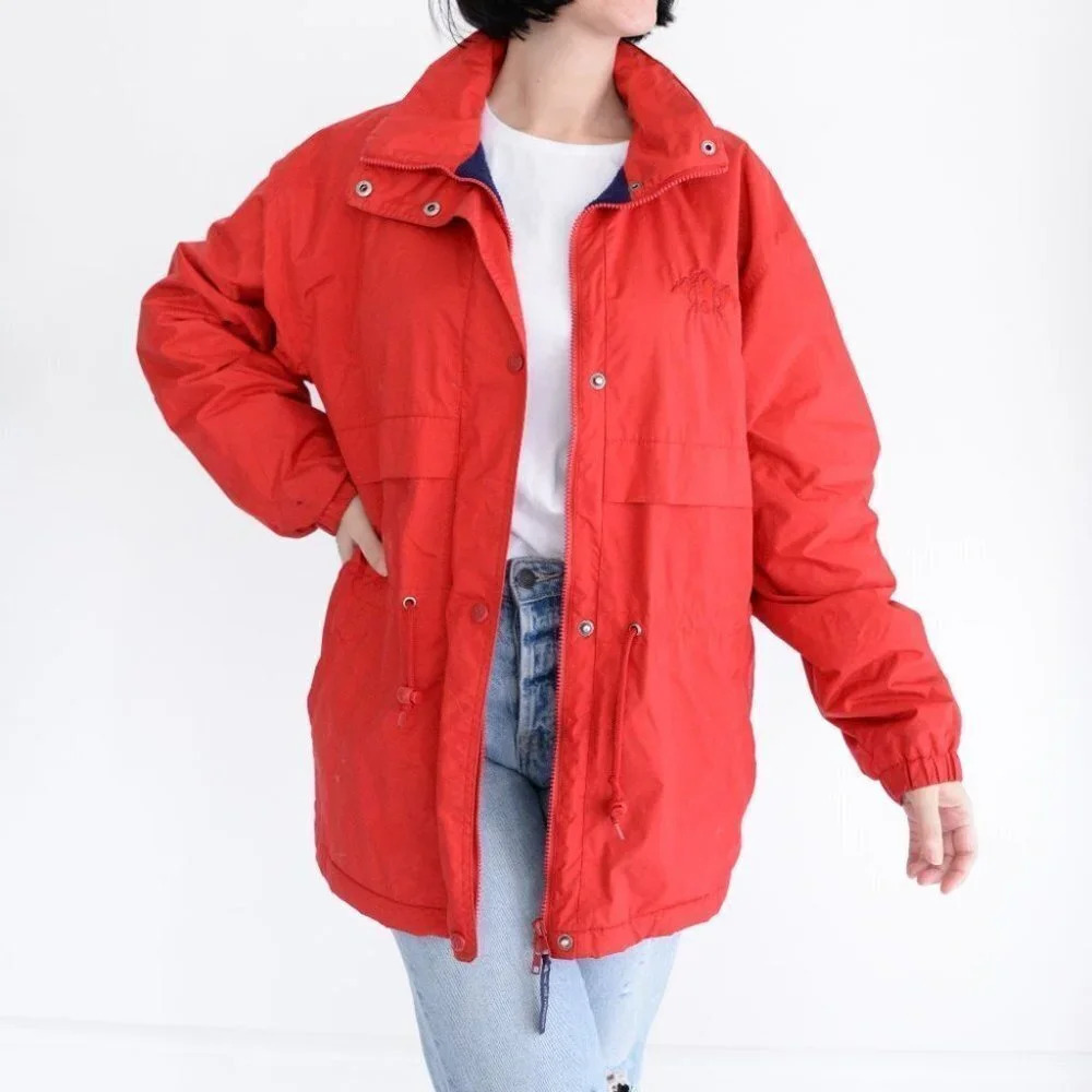 Vintage 90’s R&R Women's Red Utility Jacket